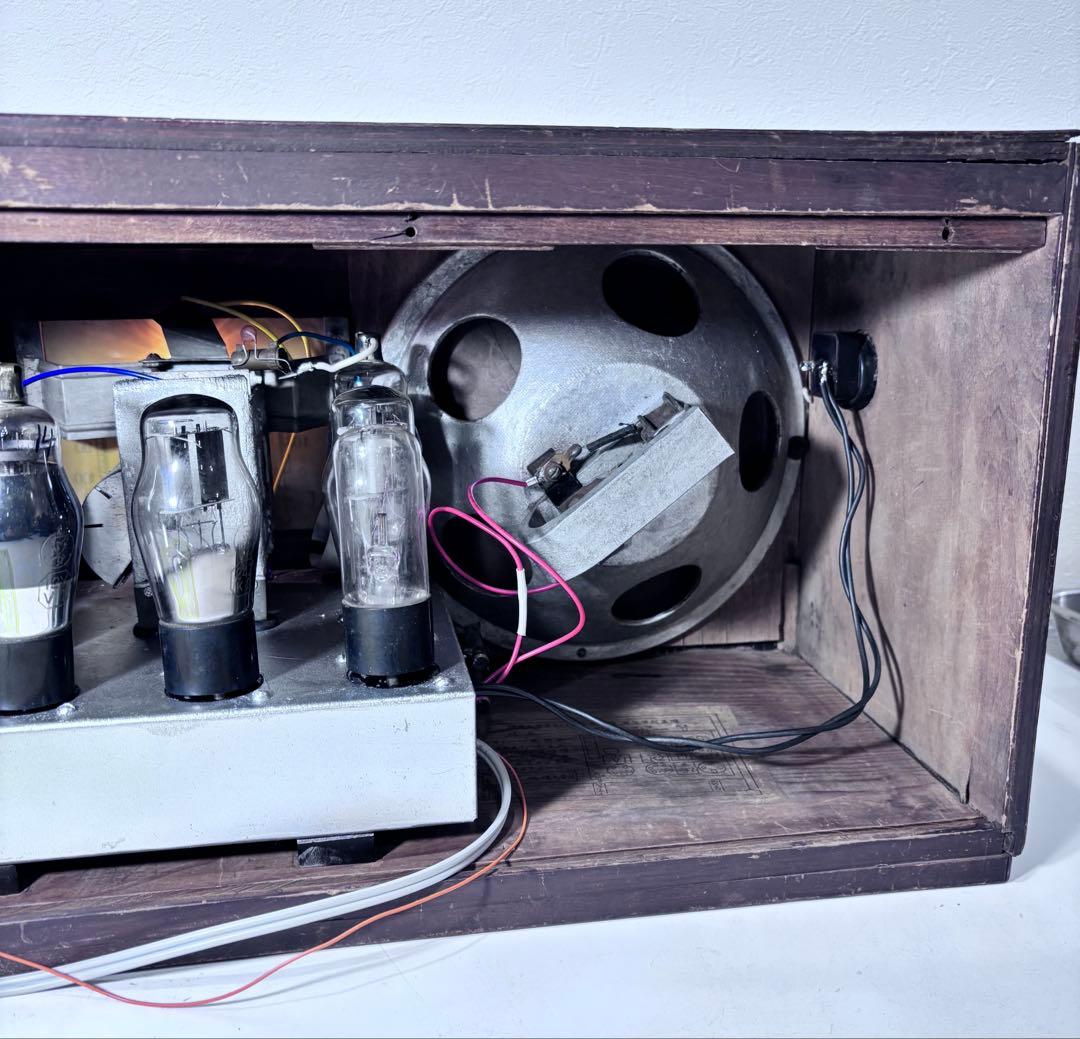 真空管ラジオ 放送局型第百二十三号受信機　トランスレスミタカ電機　整備済
