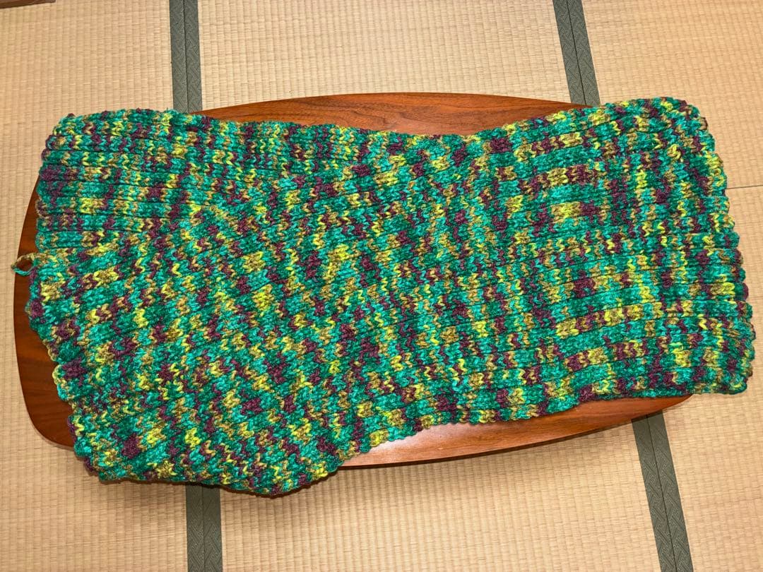 野呂英作　自然の世界　じゆじゆ使用　ショール　ハンドメイド