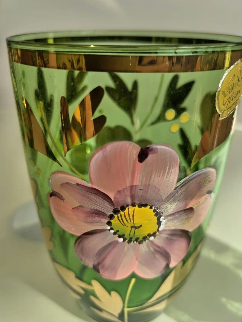 ボヘミアングラスのピッチャーとグラス６客のセット