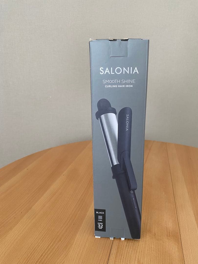 サロニアSALONIA スムースシャインカールヘアアイロン32mm黒