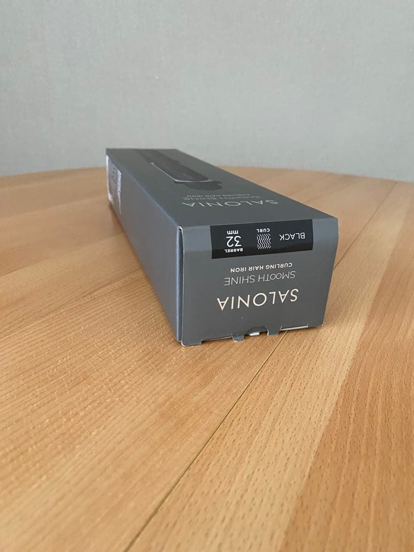 サロニアSALONIA スムースシャインカールヘアアイロン32mm黒