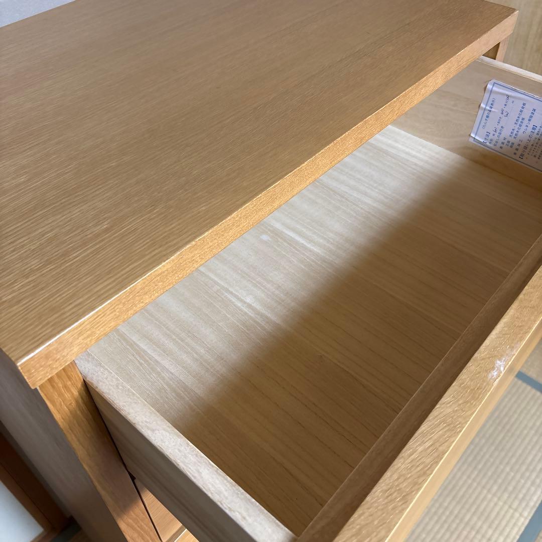 【送料込】大塚家具 6段チェスト オーク材 たんす 棚 衣類収納