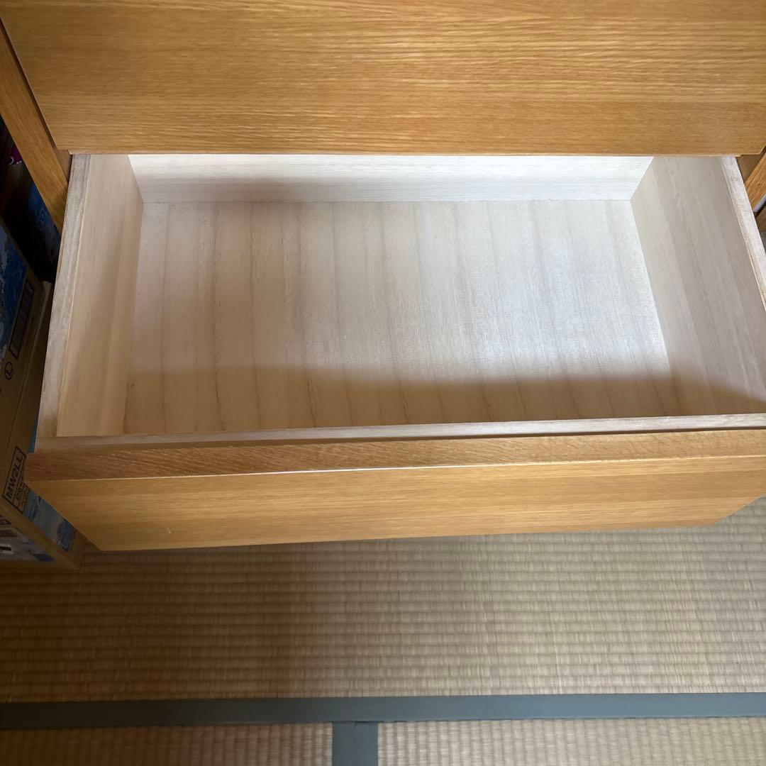 【送料込】大塚家具 6段チェスト オーク材 たんす 棚 衣類収納