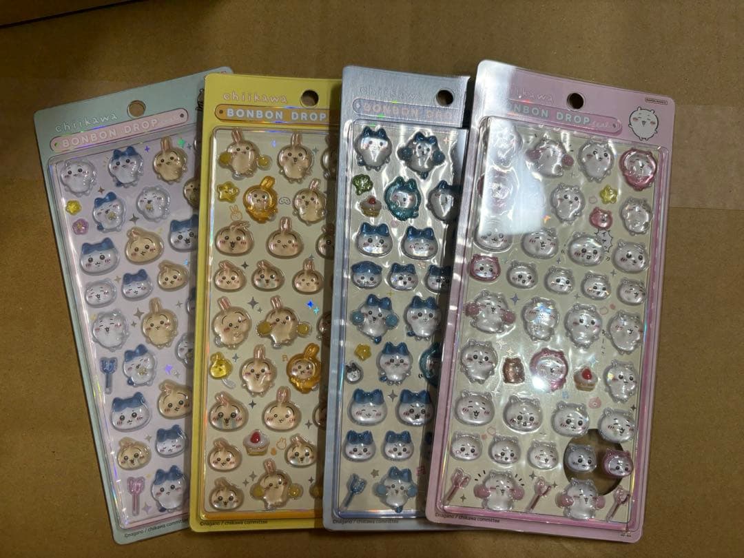 【正規品】【匿名配送】ちいかわ　ボンボンドロップシール 第一弾 4枚コンプリート