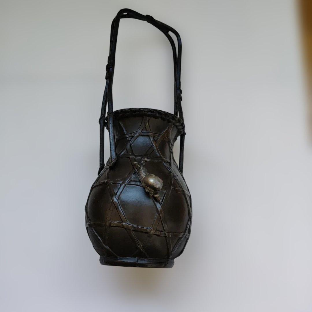 花器　花瓶｜　小町(カタツムリ付)　｜亜鉛合金製　化粧箱入り【高岡銅器】高さ24