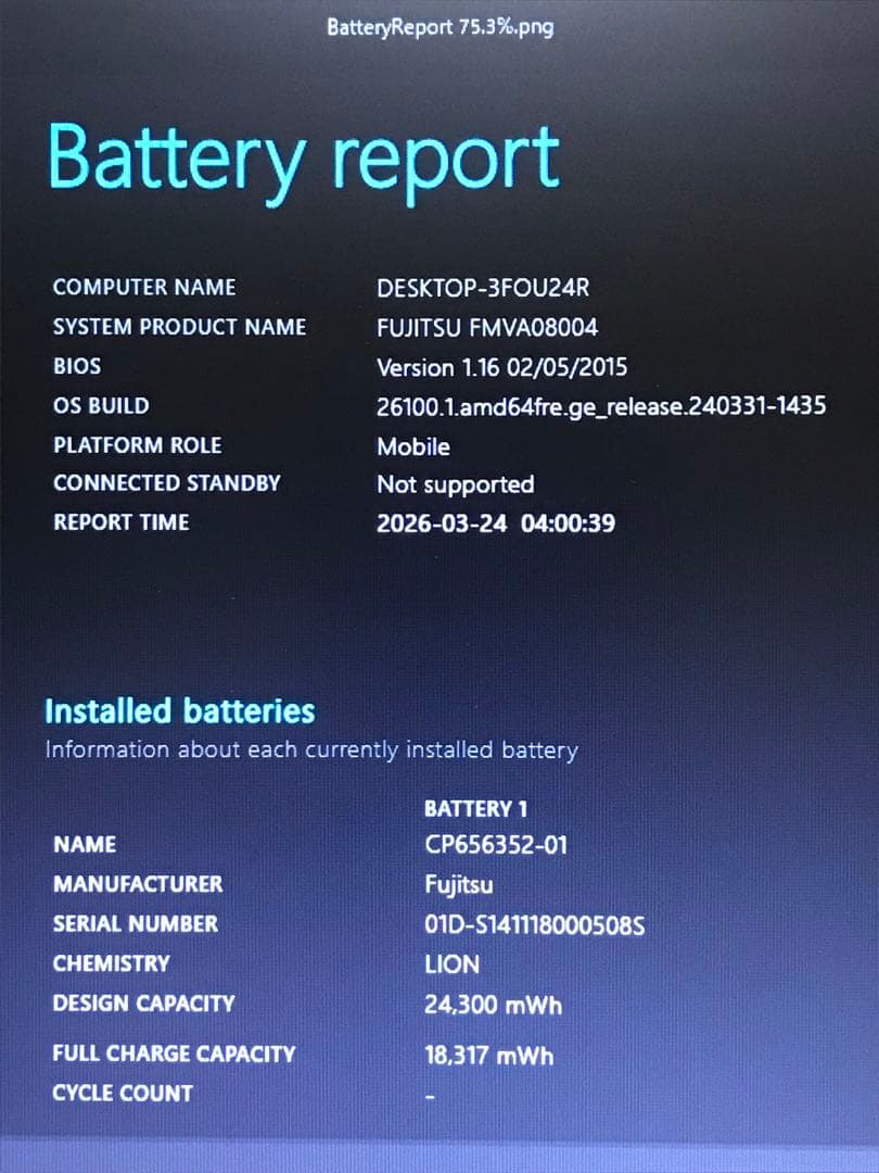 CPU載せ替え 富士通ノートパソコン Win11Pro SSD i7