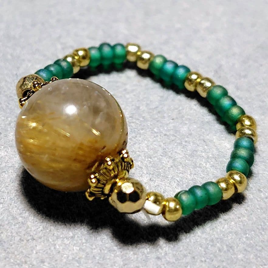 天然石　ビーズリング　665