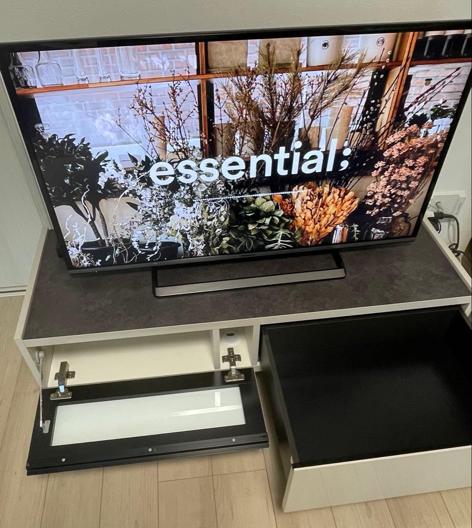 【美品】(送料込) パモウナ テレビボード 幅120 シルキーアッシュ