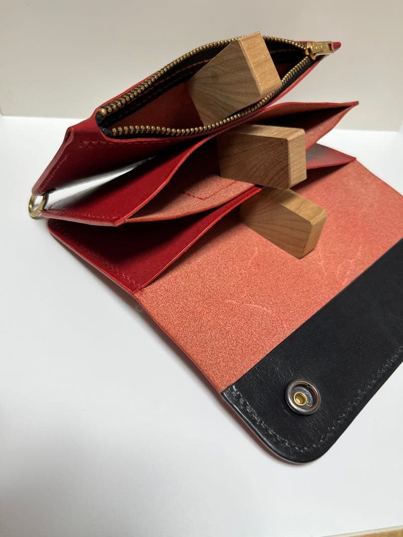 トラッカーウォレット　ハンドメイド　栃木レザー　レザーウォレット