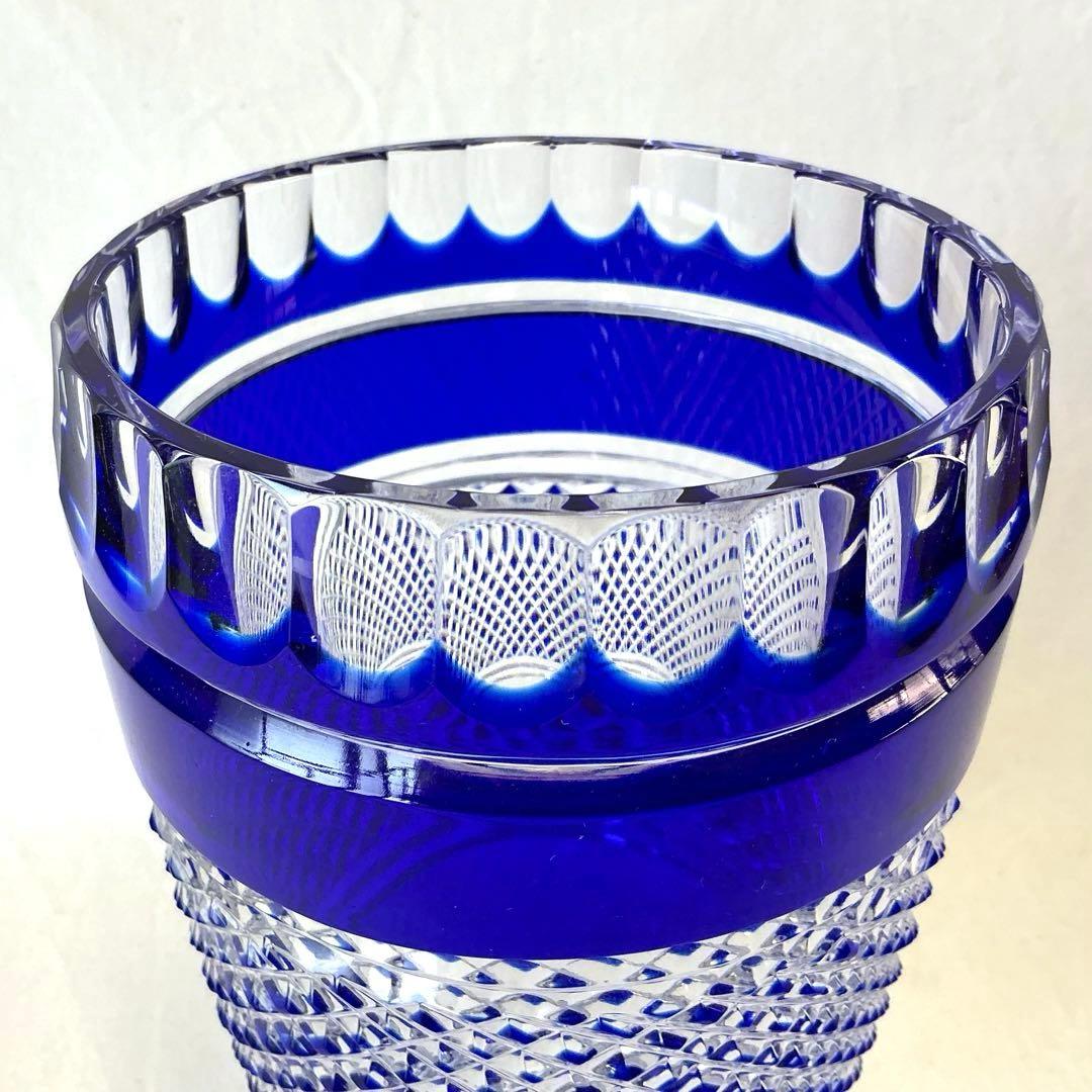 POLONIA 花瓶 クリスタルガラス カットガラス フラワーベース インテリア