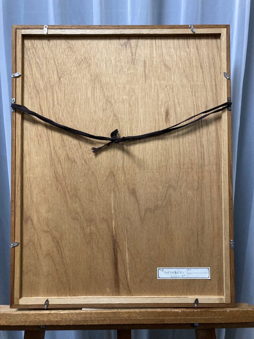 パステル水彩 肉筆 【生沢朗】 シルクロード 額装 挿箱「美術年鑑」掲載有名画家