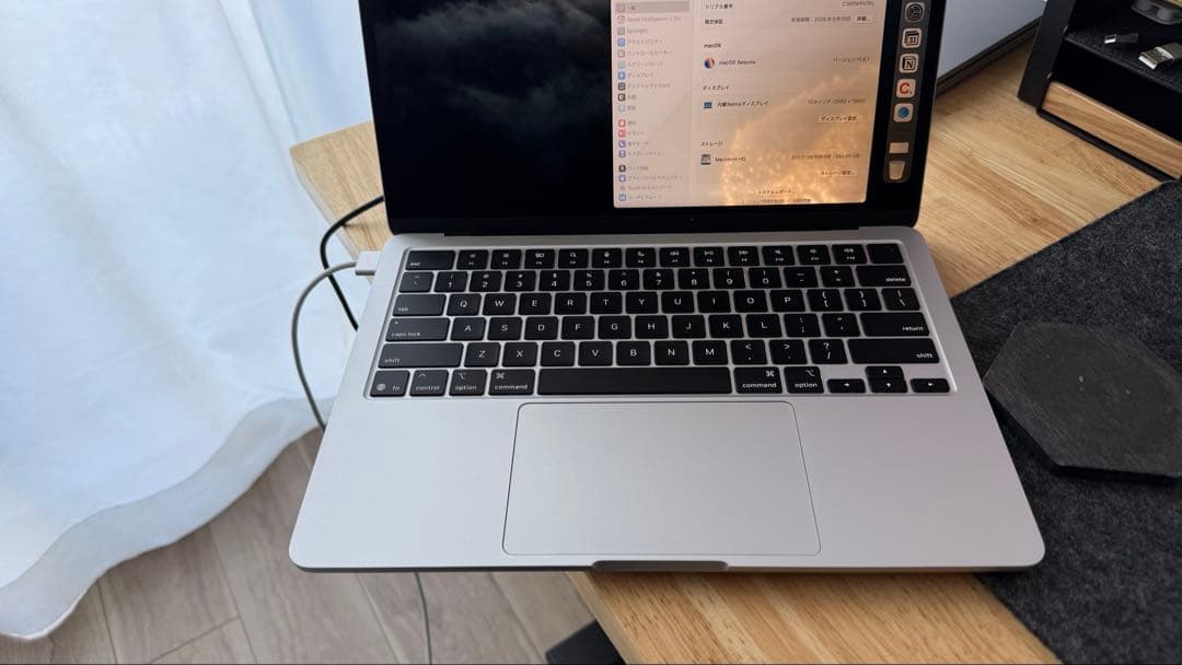 K*B様 MacBook Air M4 13インチUS配列 ※画面右下シミあり