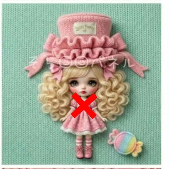 フリル女の子パネル生地　ハンドメイド