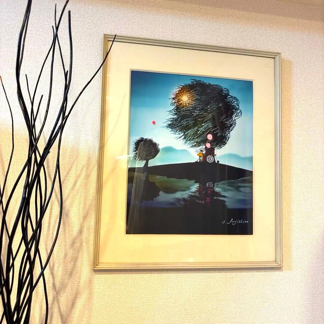 藤城清治　そよ風と少女