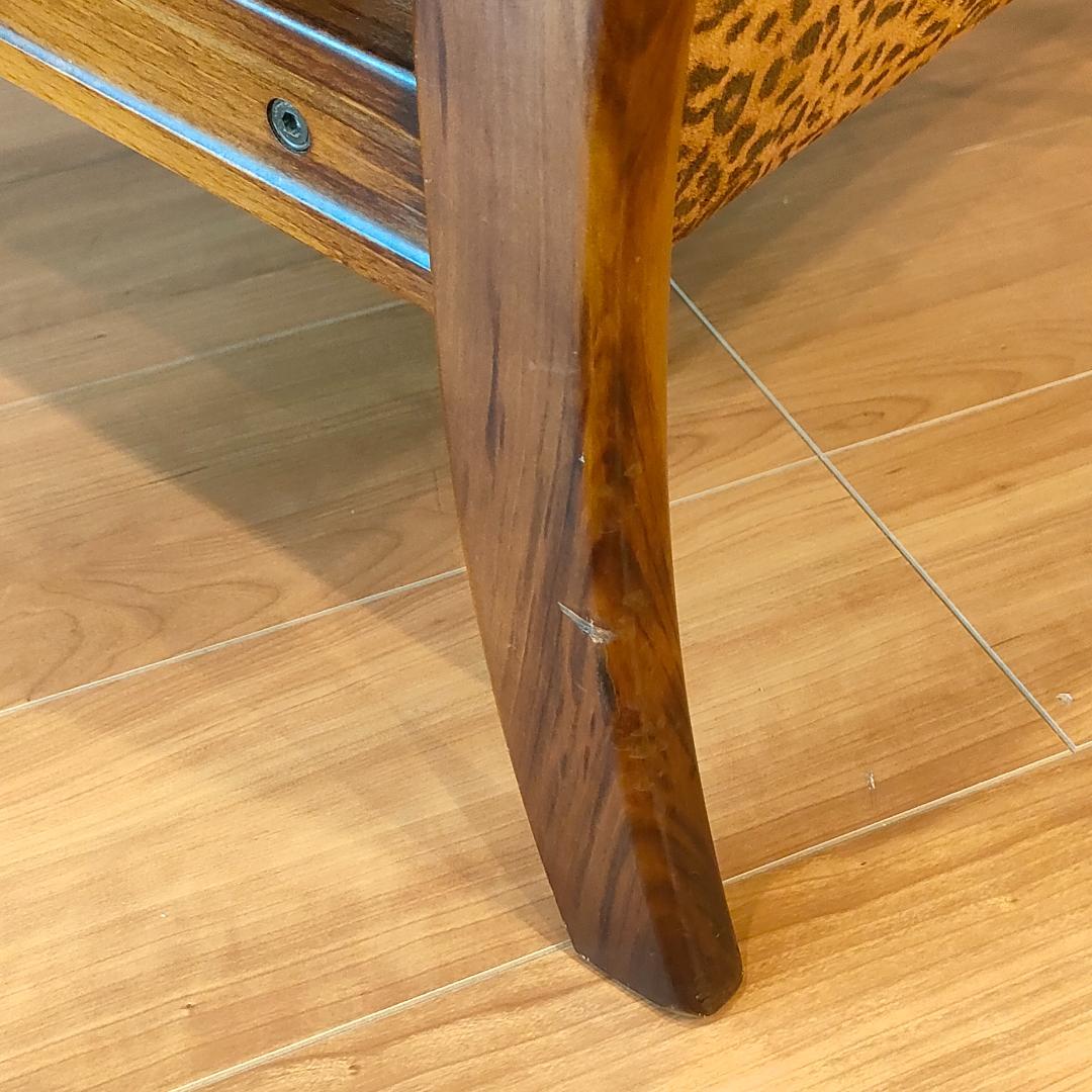 〈希少〉　カリモク　アームチェア　一人掛けソファ　ヒョウ　カゴメ①