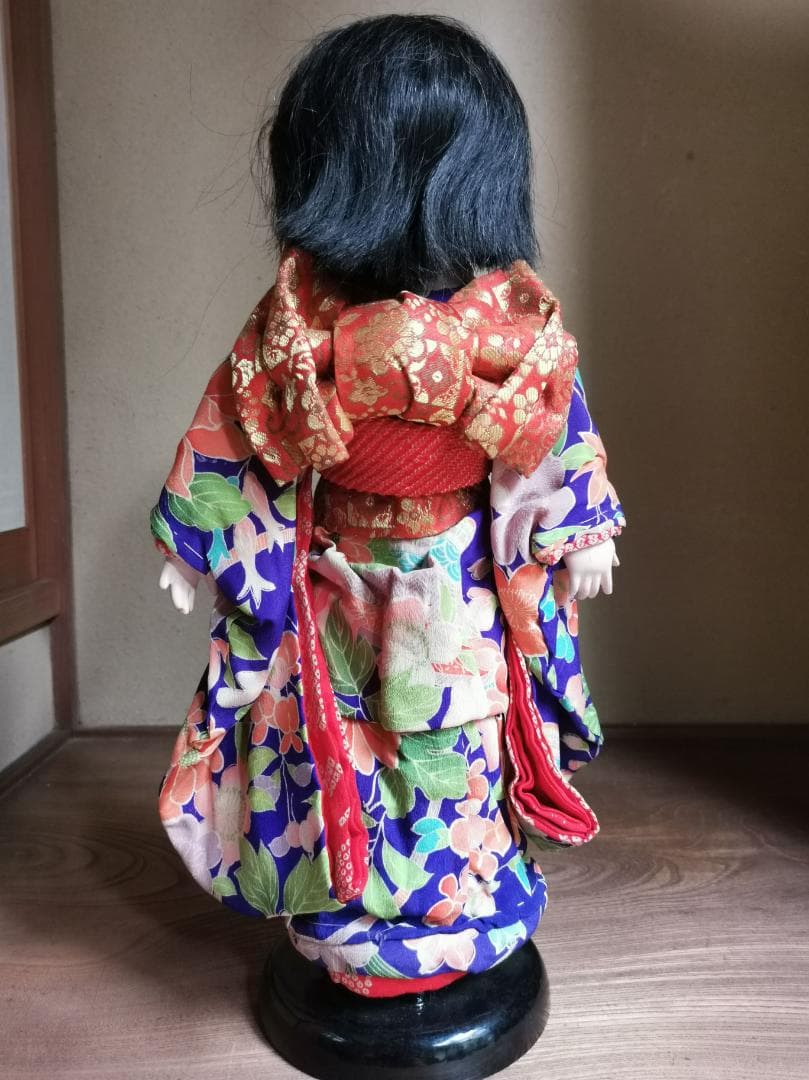 徳山・松乾斎東光□昭和初期□松月特製□岩村徳茂／縮緬しつけ糸付□市松人形□京人形