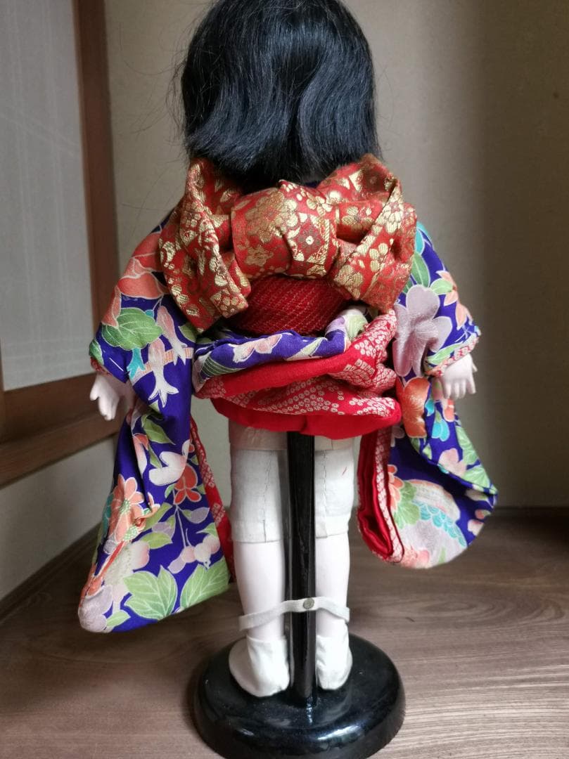 徳山・松乾斎東光□昭和初期□松月特製□岩村徳茂／縮緬しつけ糸付□市松人形□京人形