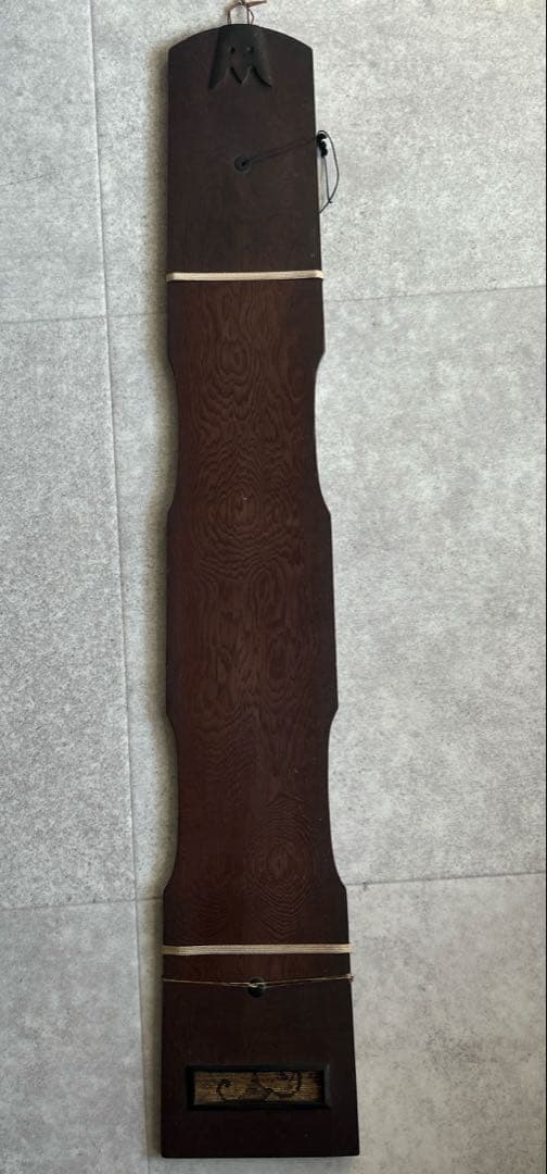 １枚板　短冊掛け　壁掛け 飾り台 花鳥画 雀 菊　時代物　飾り窓