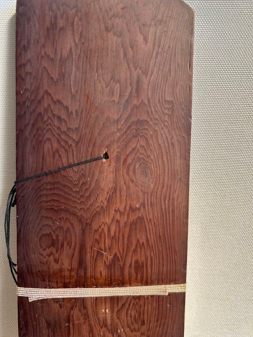 １枚板　短冊掛け　壁掛け 飾り台 花鳥画 雀 菊　時代物　飾り窓