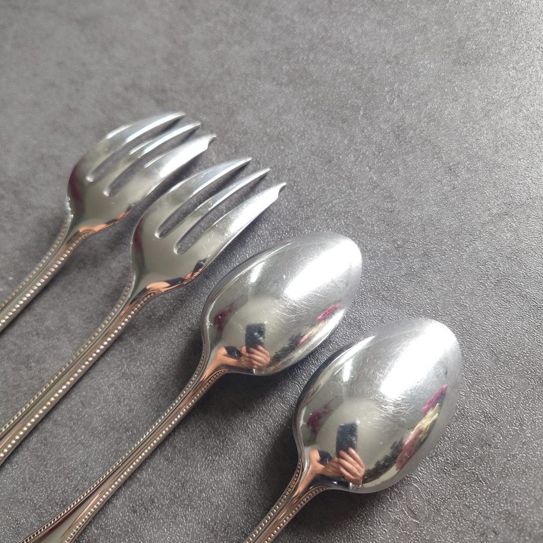 クリストフル パール ケーキフォーク コーヒースプーン 4点