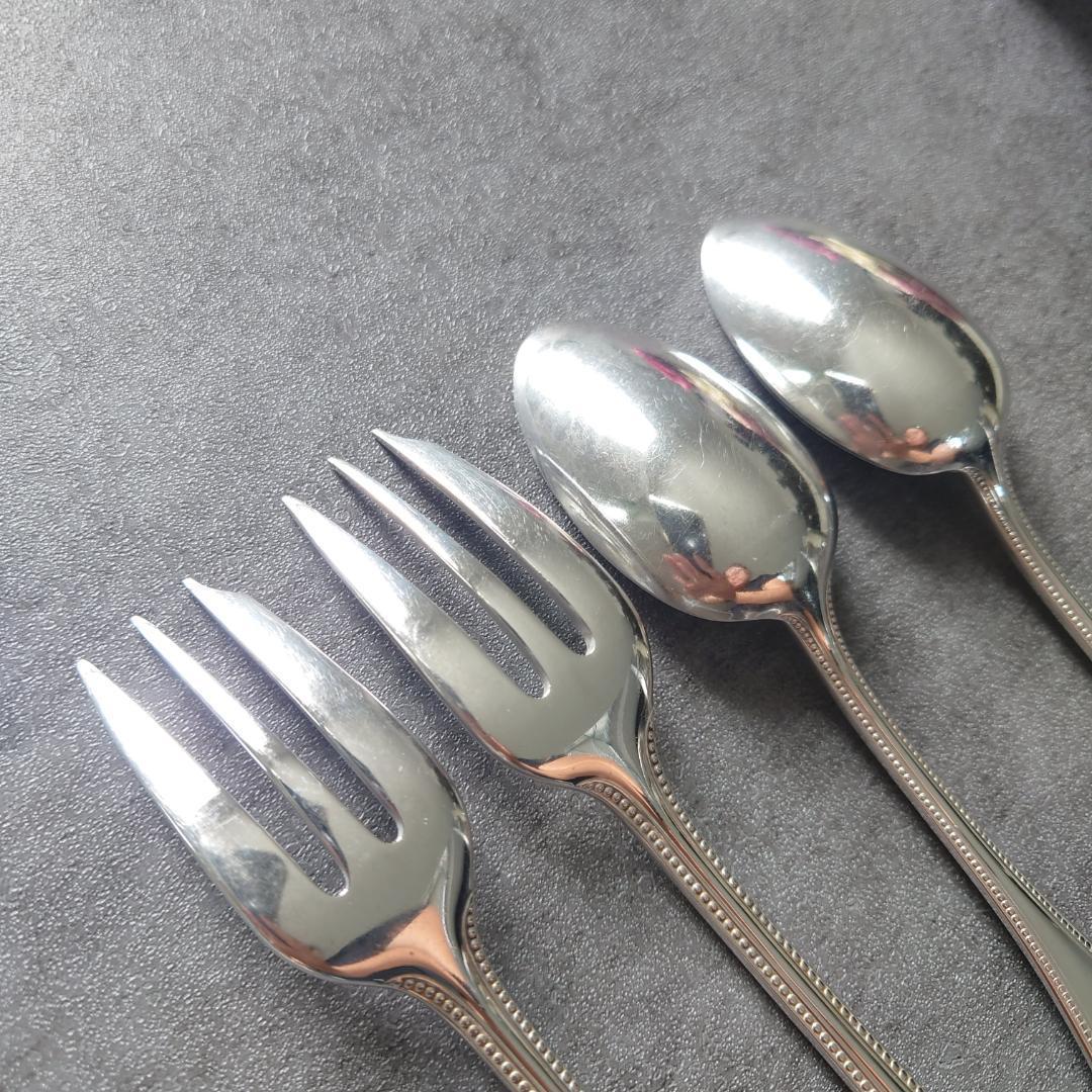 クリストフル パール ケーキフォーク コーヒースプーン 4点