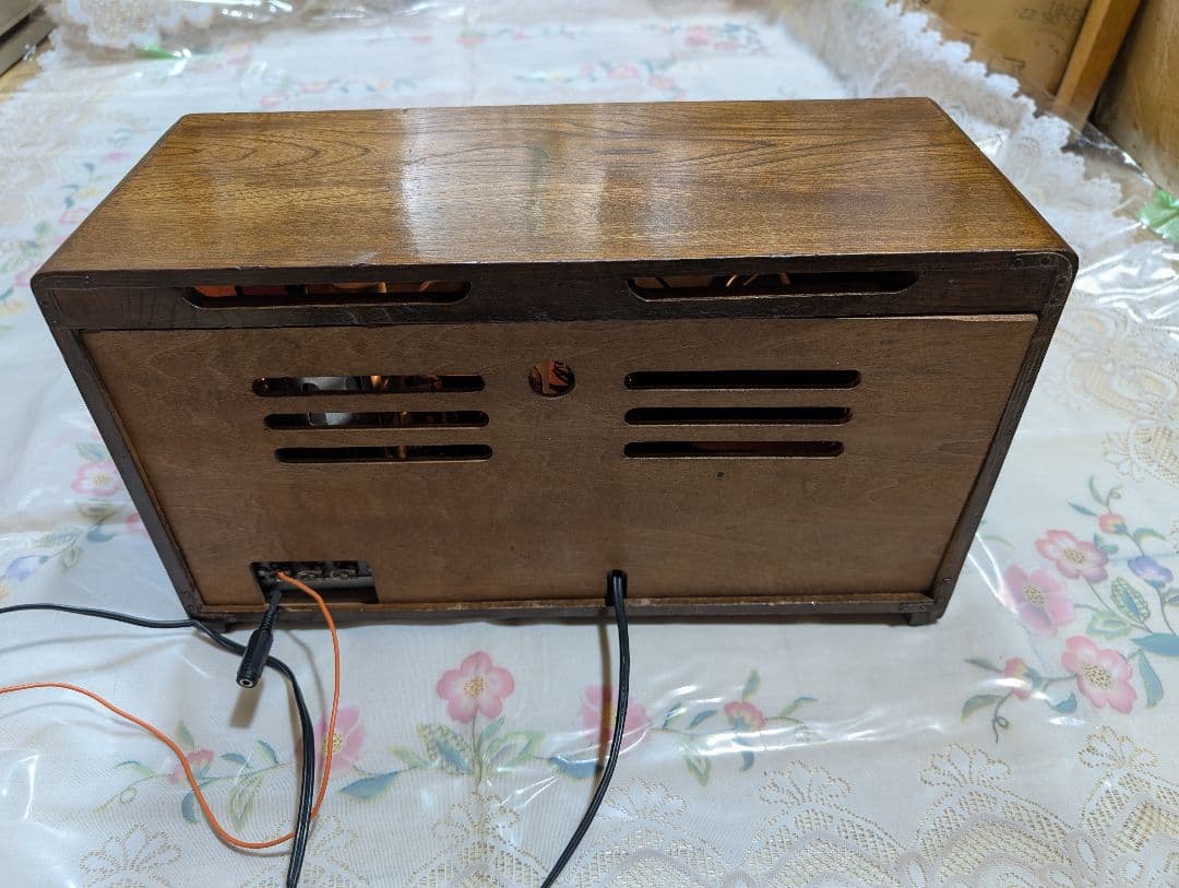 美品ナショナル真空管ラジオbluetooth付