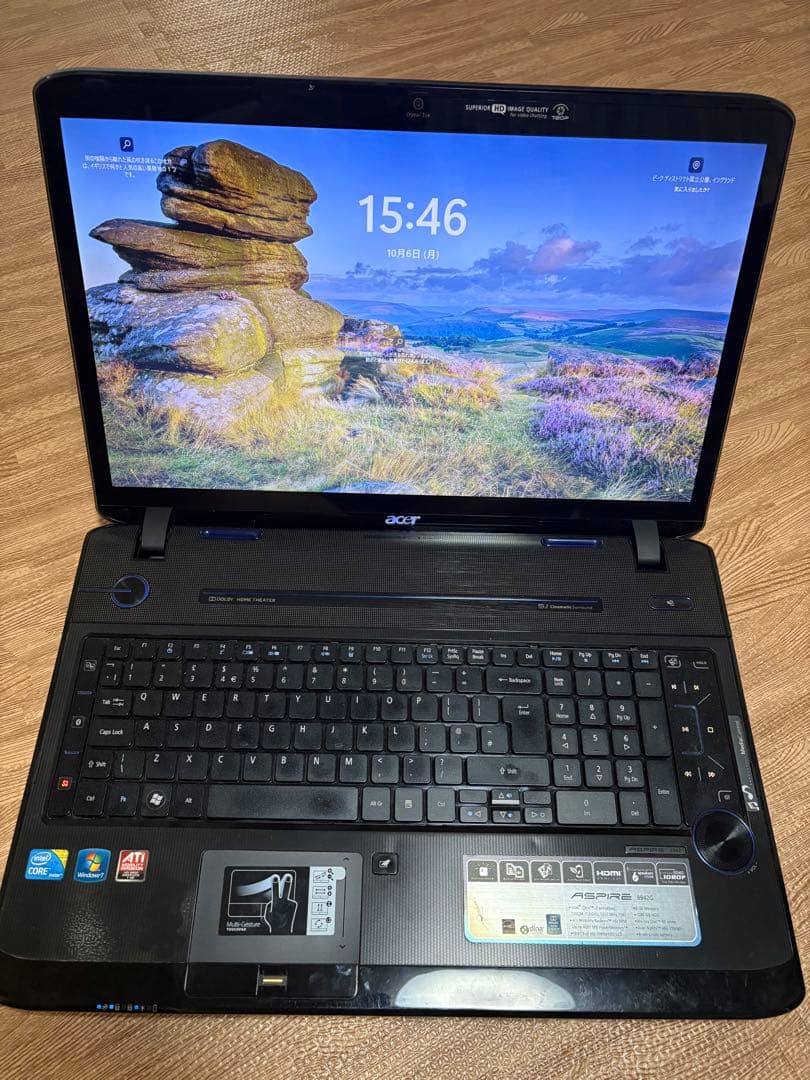 AcerノートPC/i7/8G/SSD240/ブルーレイ/Office2021