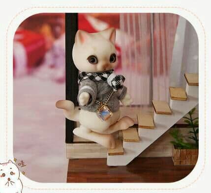 Cococoring Mocka 12分bjdペットミルク猫 球形関節人形4