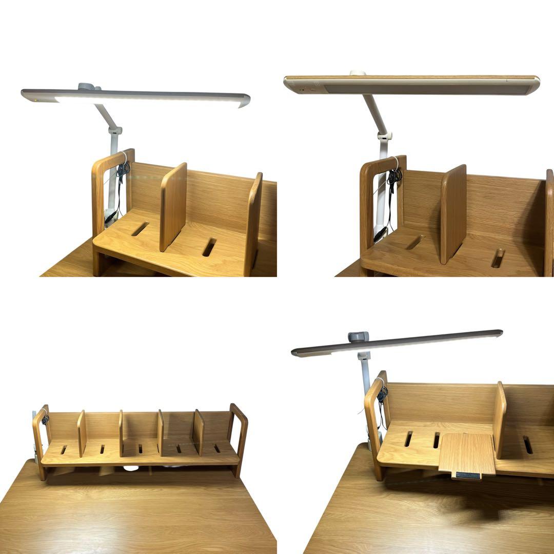 KEYUCA ケユカ　ニノス　学習机　デスク　子供用　鍵付き　照明付き　本棚付き