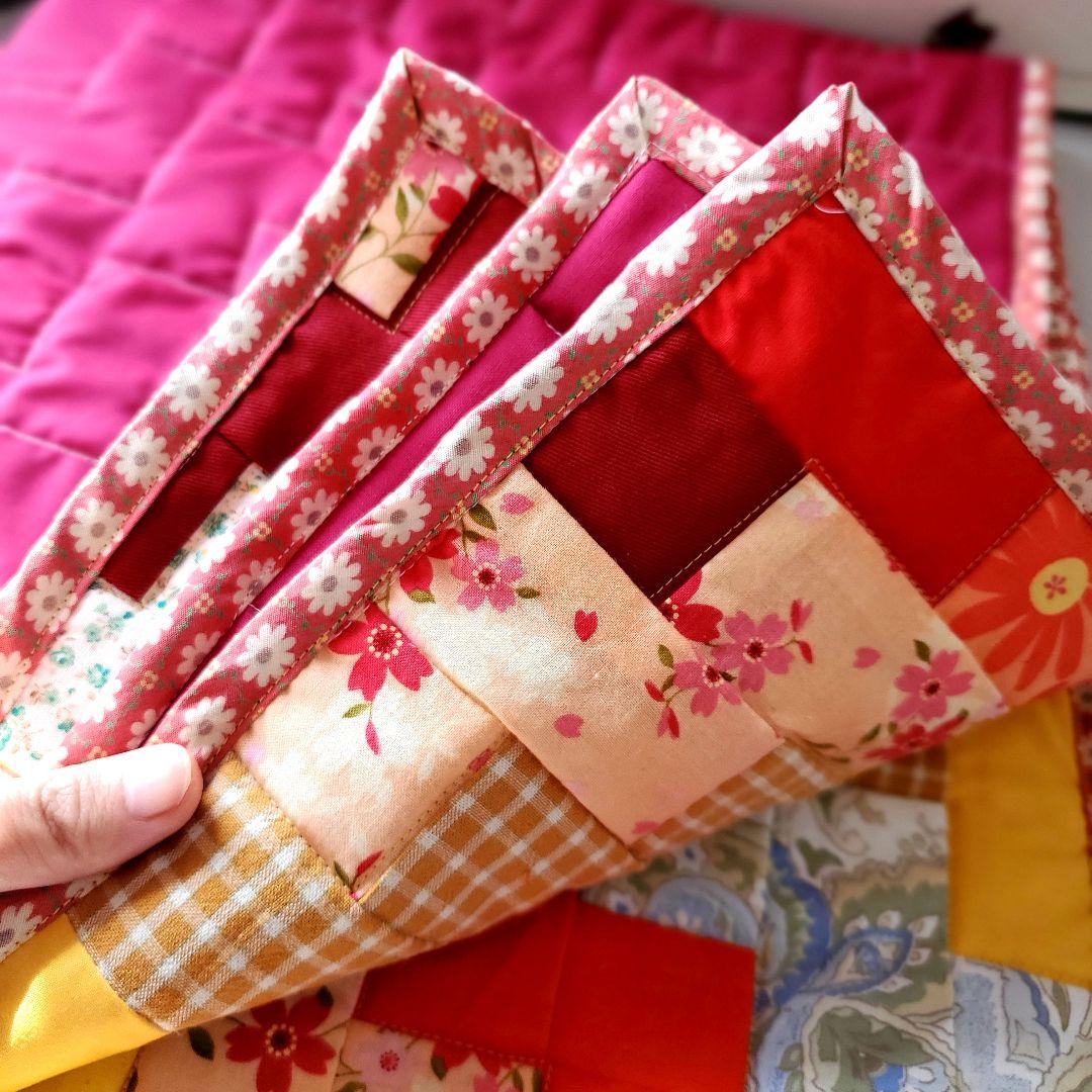 パッチワーク　ラグ　カーペット　ミシンでお手軽　憧れのジグザグ模様