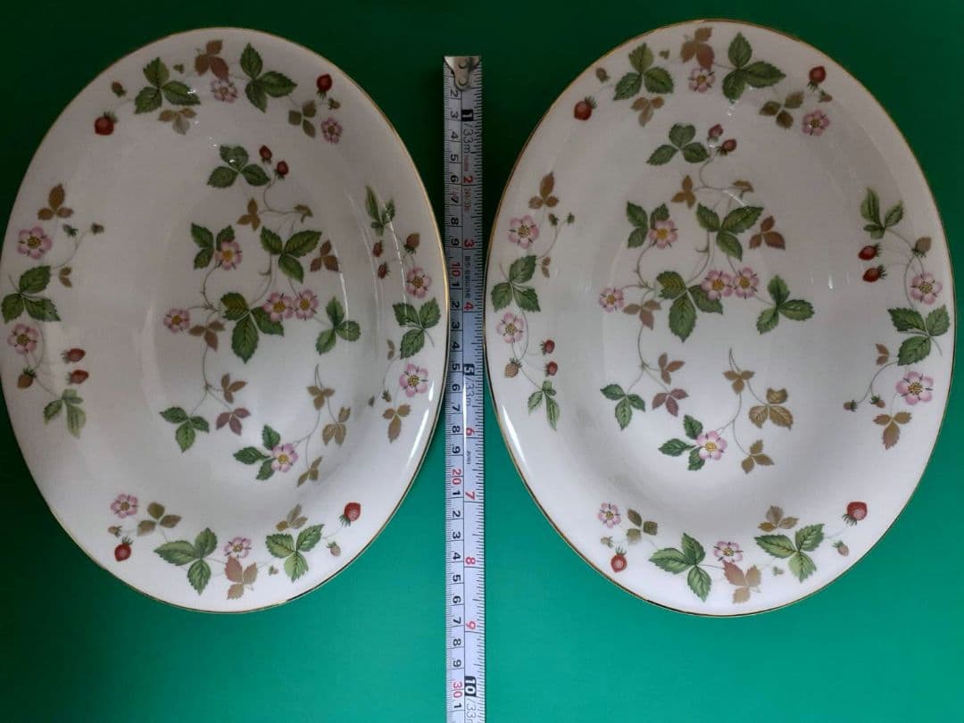  ワイルドストロベリー　オーバル　パスタ　２枚セット　深皿