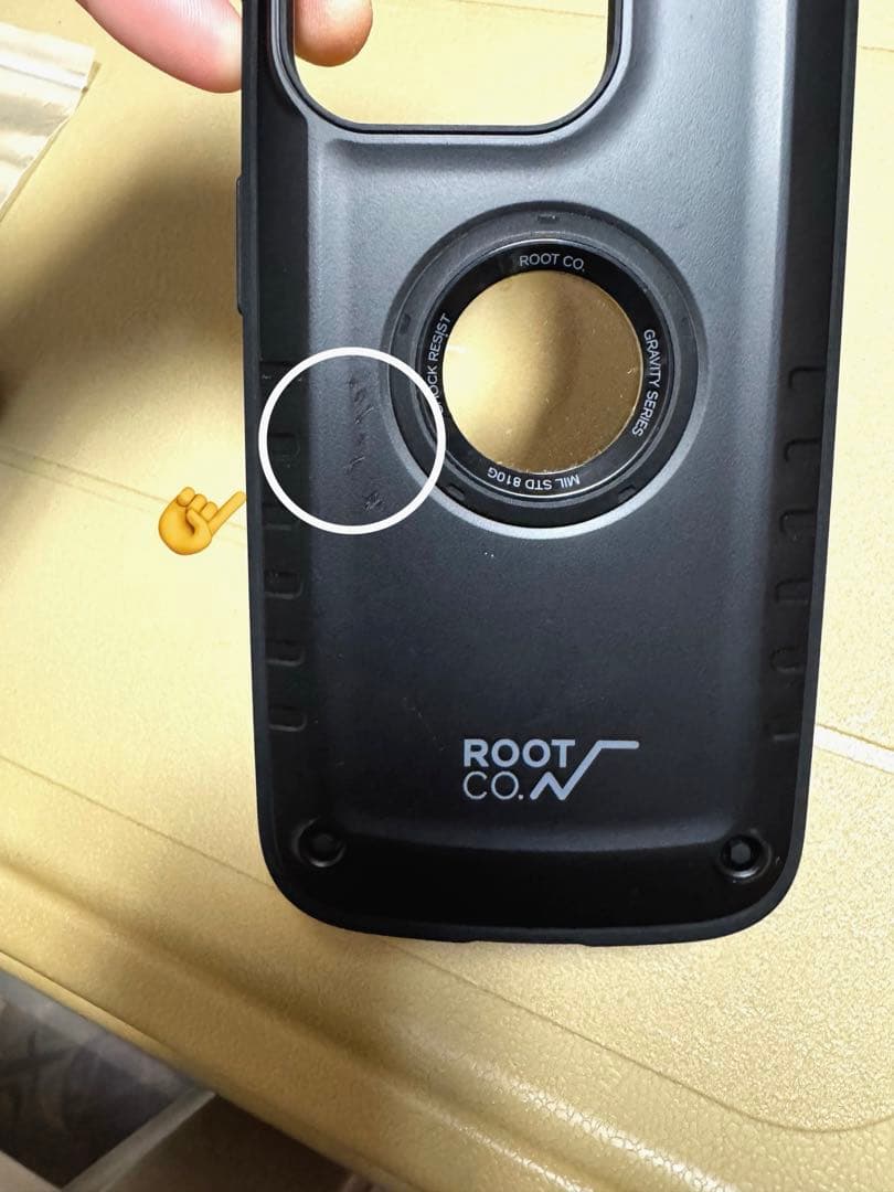 ROOT CO. GRAVITY Shock Resistケース.ストラップ付き