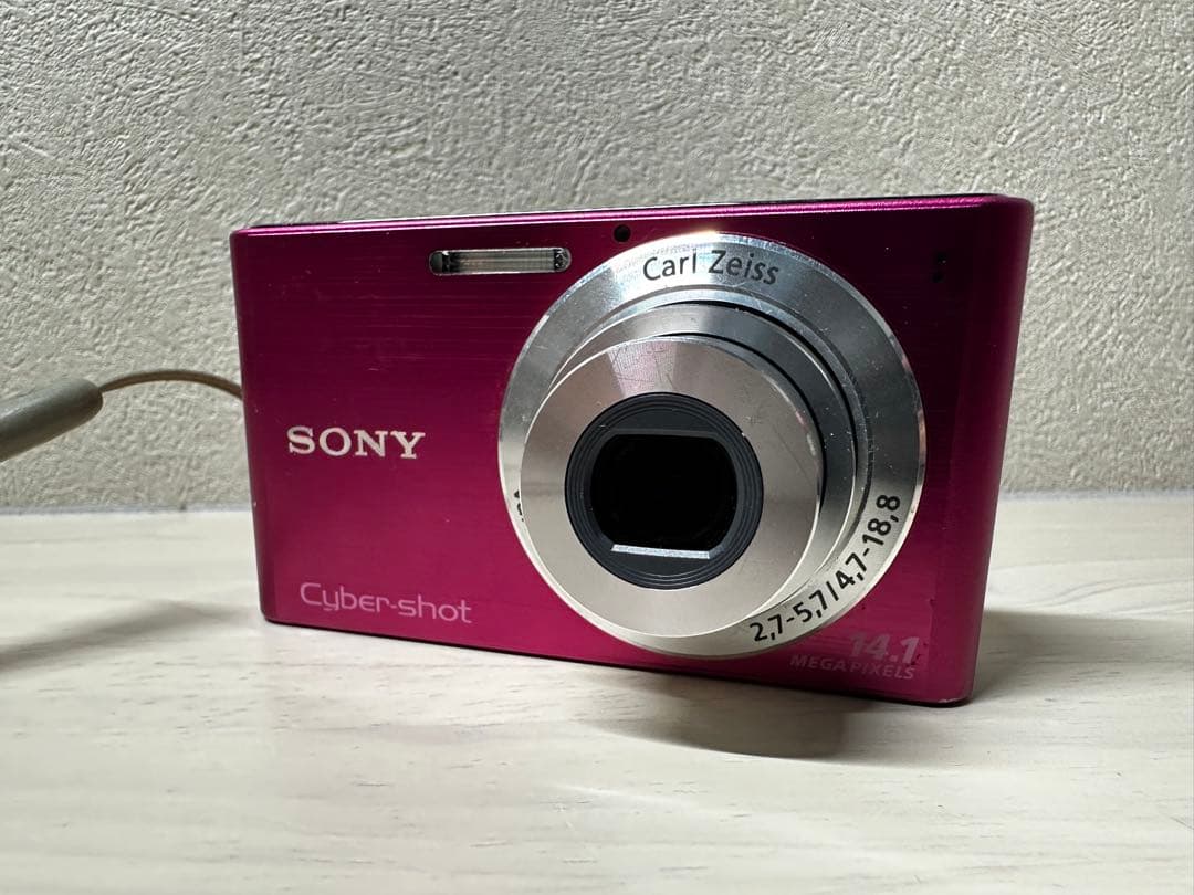 【稼働品】SONY デジタルカメラ　CyberShot DSC-W320 ピンク