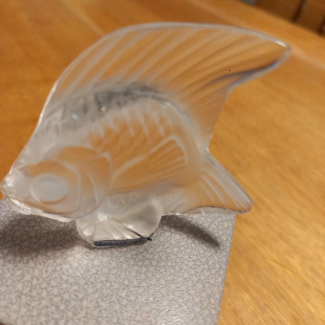 ラリック金魚のクリスタル置物