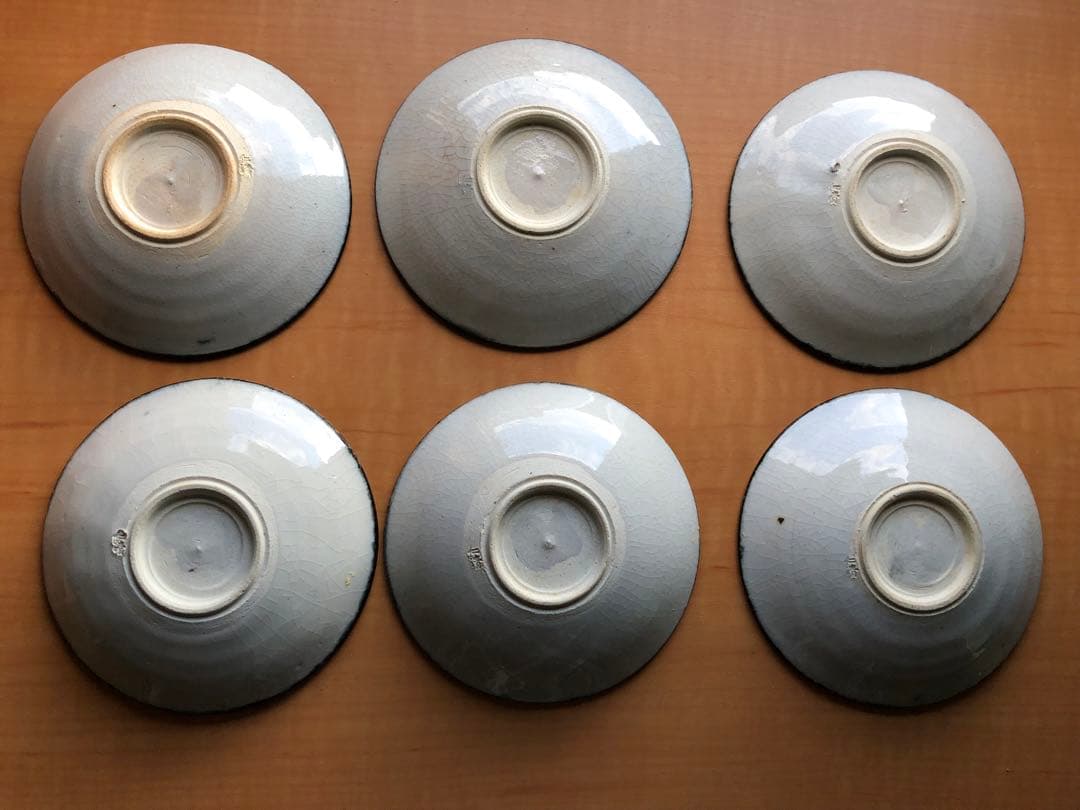 仁清　京焼　京名所の銘々皿(6客)