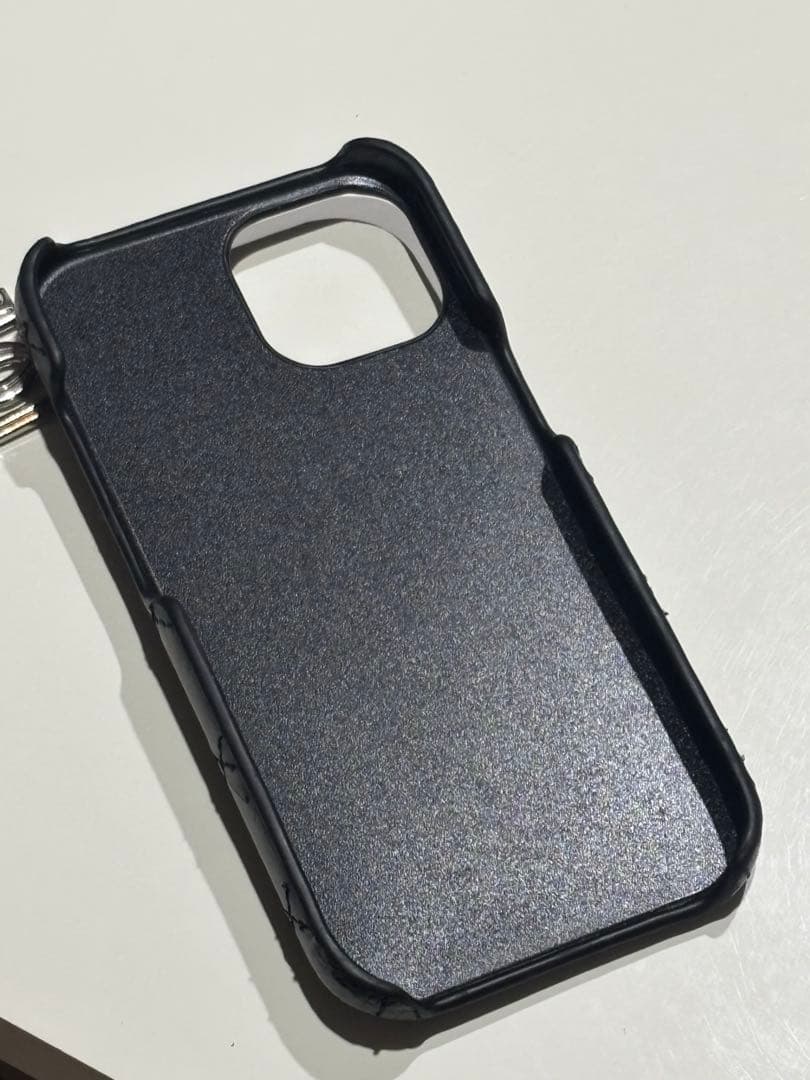 ダーリッチキルティングビジューDDチャームiPhoneケースブラック