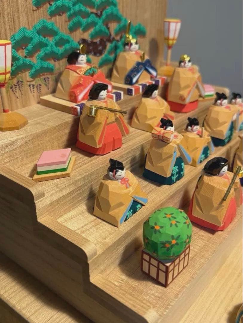 奈良一刀彫　雛人形　　NARADOLL HIGASIDA 東田天光作