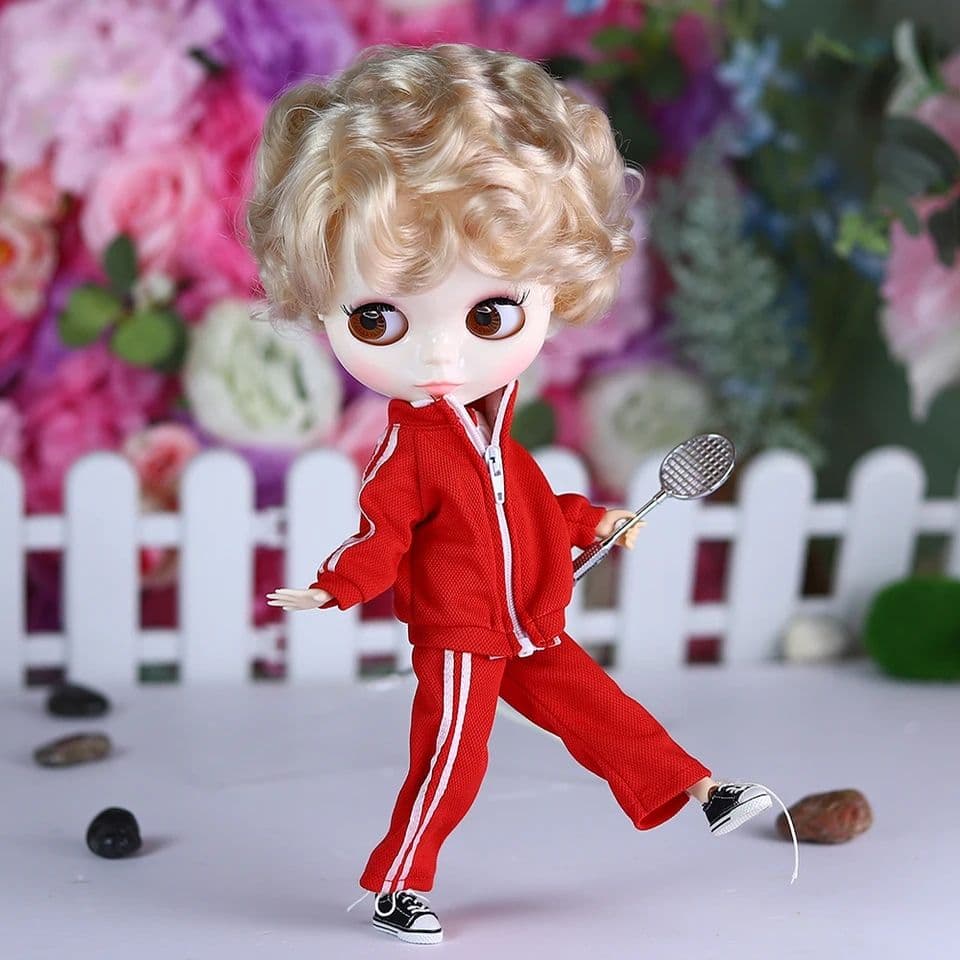 新品アイシードール ボーイシュ 金髪ショート アウトフィット フルセット