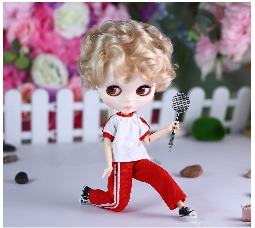 新品アイシードール ボーイシュ 金髪ショート アウトフィット フルセット