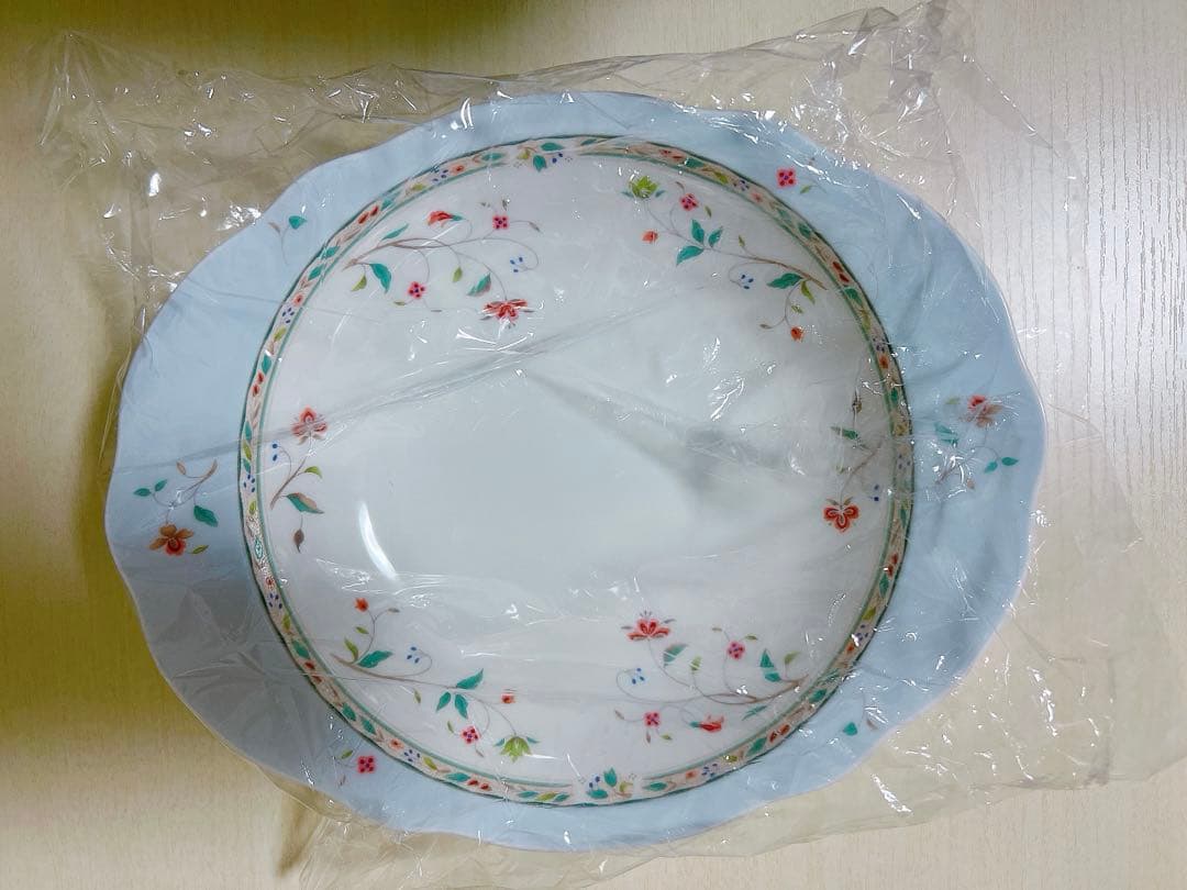 NORITAKE ノリタケ 花更紗 4409 カレー皿 ピンク ブルー