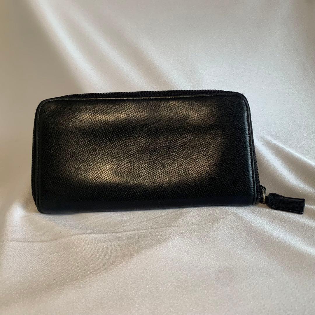 【フォローお値引き特典適用】PRADA プラダ　長財布　黒　サフィアーノ