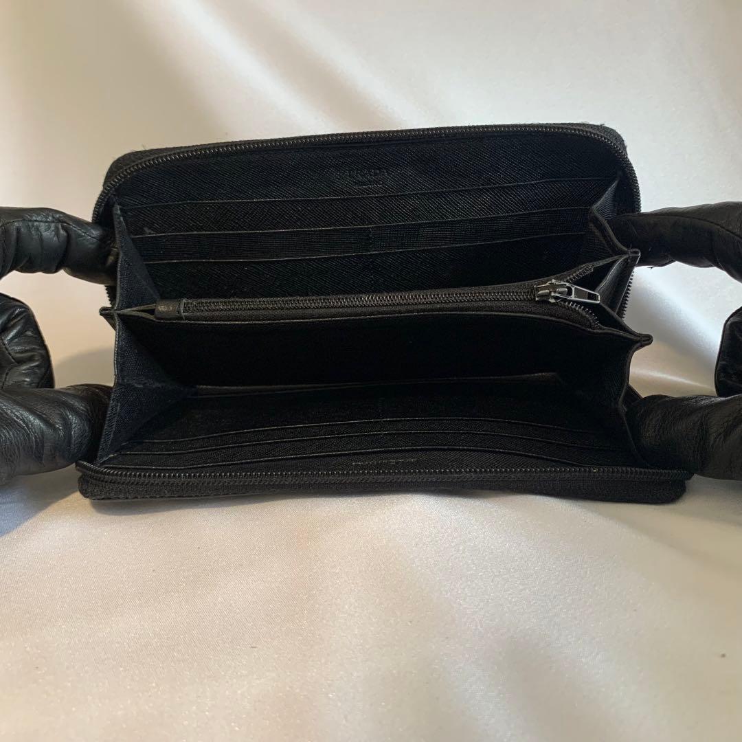 【フォローお値引き特典適用】PRADA プラダ　長財布　黒　サフィアーノ