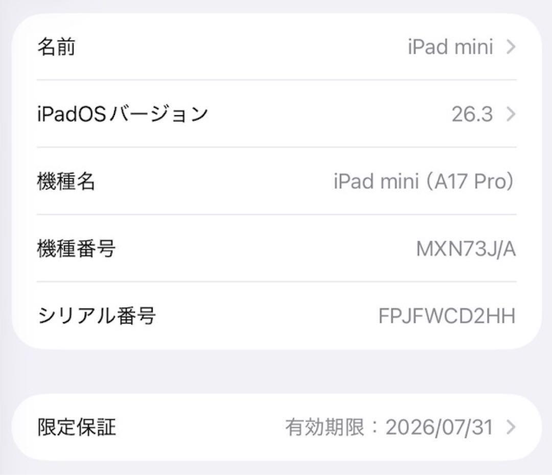 おまけ多数　iPad mini 第7世代(A17Pro) 128GB ブルー