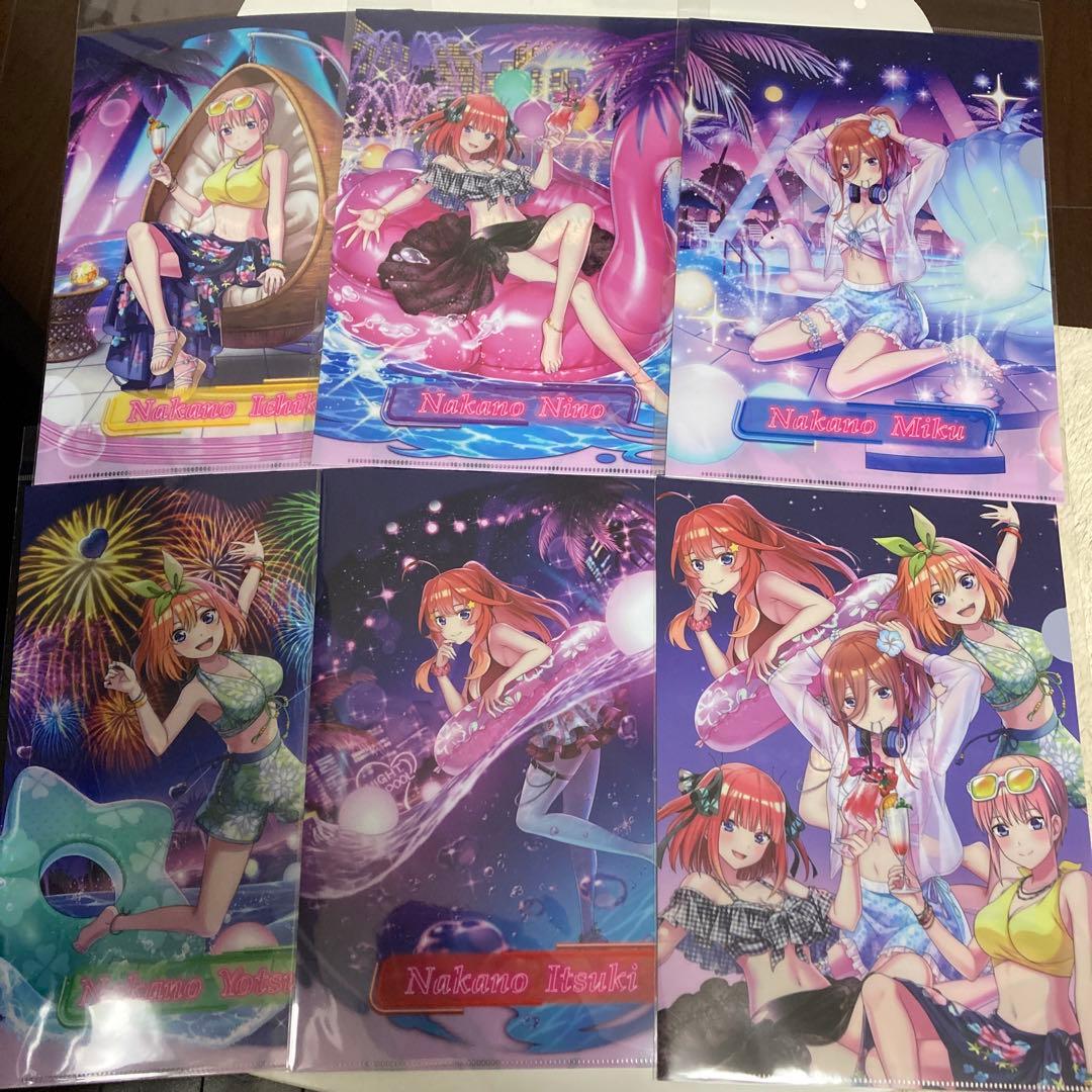 【小太郎】五等分の花嫁 クリアファイル ウェディングドレス 全種セット