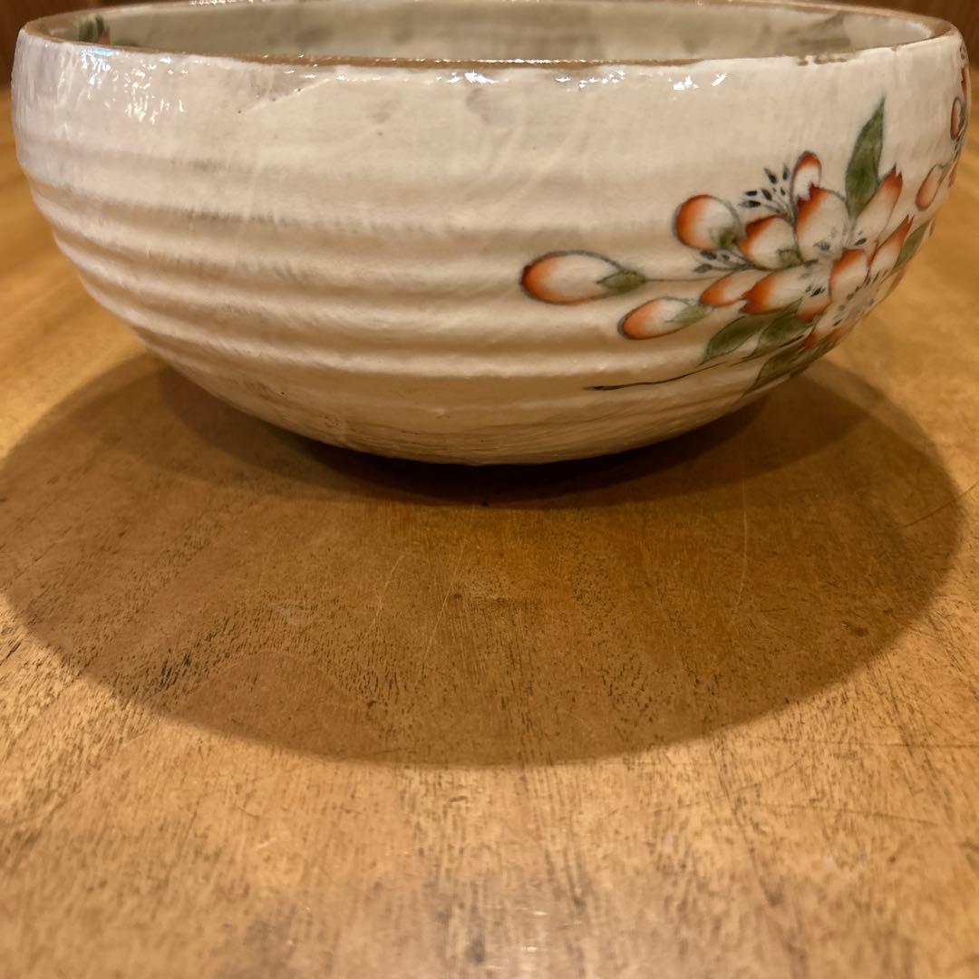 京都　京焼　清水焼　陶あん　桜絵付　深鉢　菓子鉢