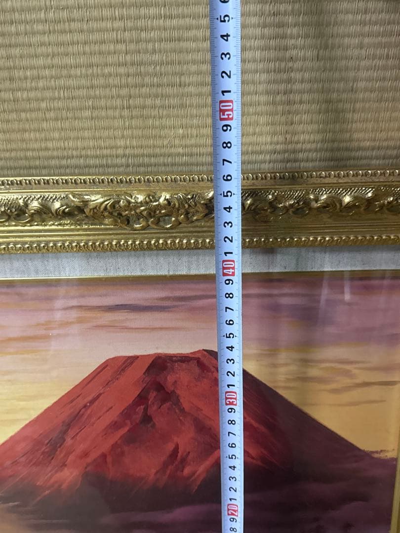 偕*社様 森田　富士山 油彩画 赤富士