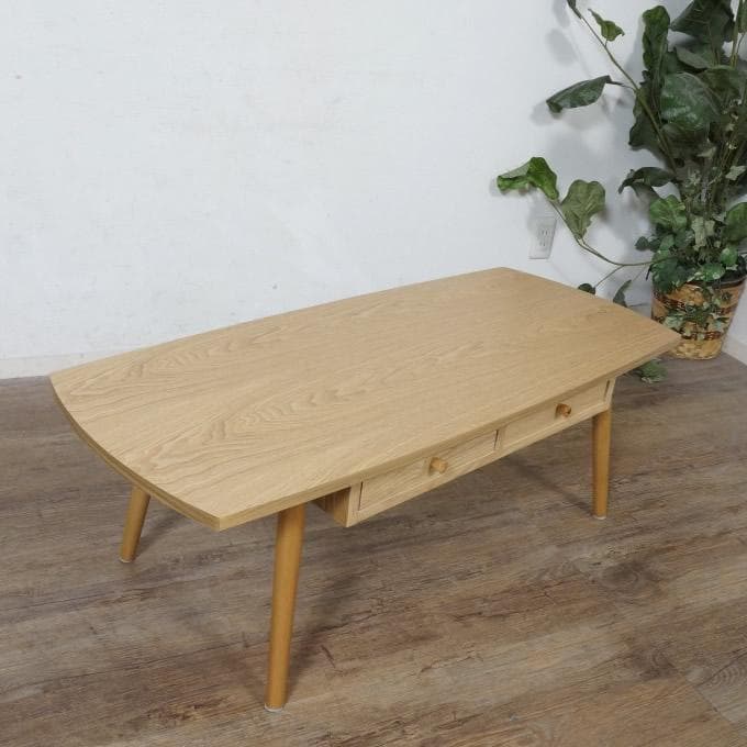 【新品・未使用】 センターテーブル 両面 引き出し付き　110cm