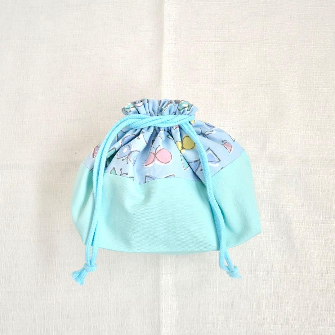 入園・入学準備6点セット　ちょうちょ　リボン　ブルー　イエロー　ミント　フリル