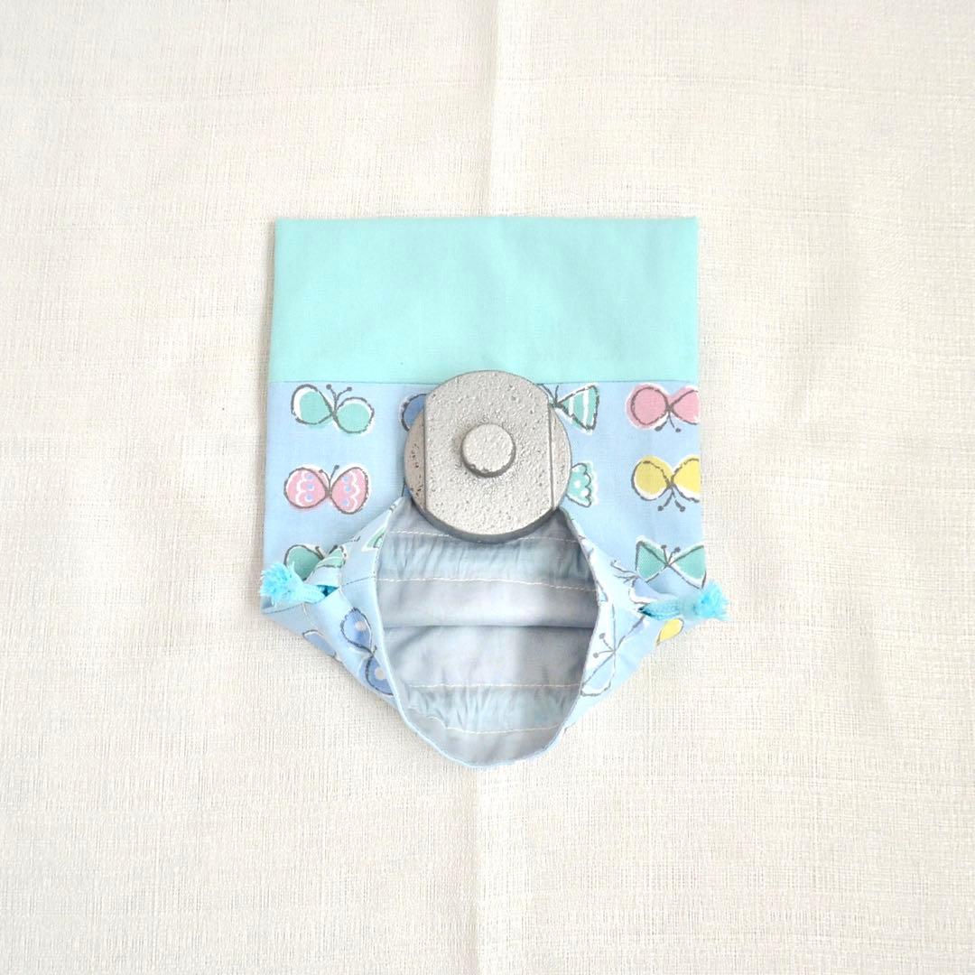 入園・入学準備6点セット　ちょうちょ　リボン　ブルー　イエロー　ミント　フリル