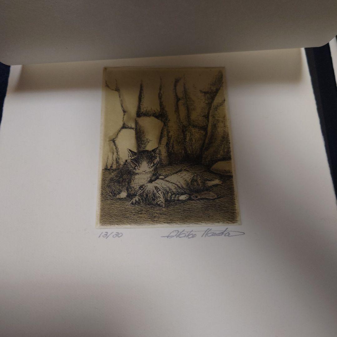 池田あきこ銅版画集 「ダヤンとジタン」13/30番　加藤史郎版画工房 サイン入り